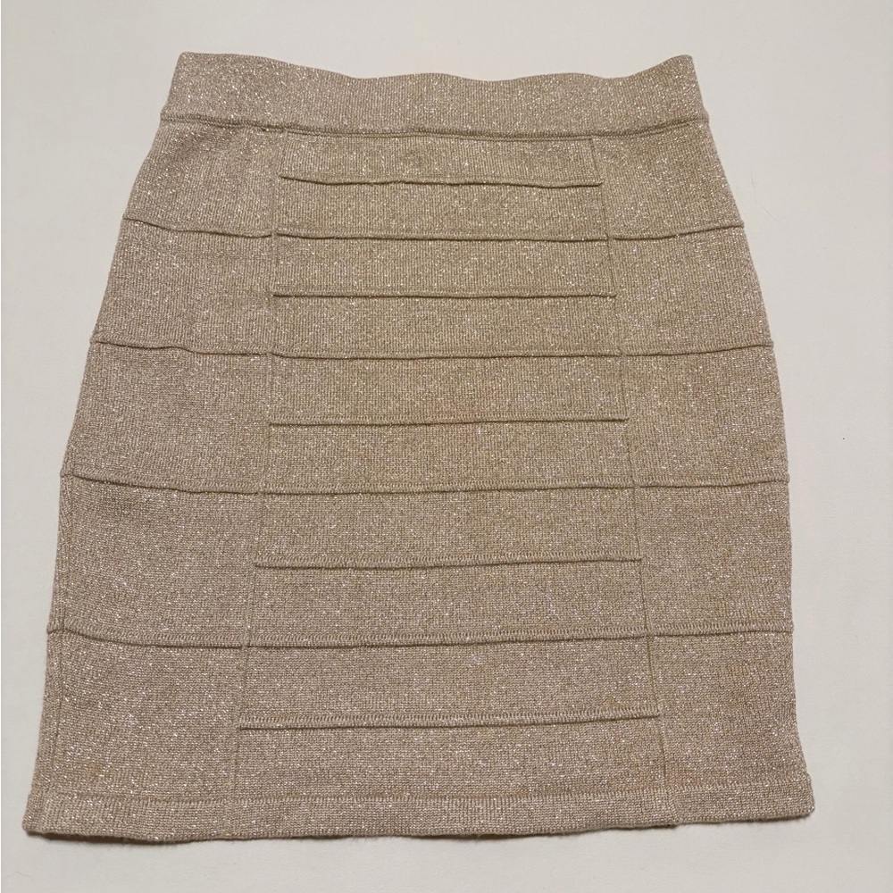 Charlotte Russe Gold glittery short skirt